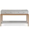 Bassett Mirror Perrine Wood Console Table In Grey