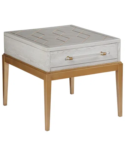 BASSETT MIRROR BASSETT MIRROR PERRINE WOOD END TABLE
