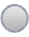 Bassett Mirror Radial Bone Wall Mirror In Blue