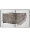 Bassett Mirror Set Of 2 Savannah Framed Canvas In Gray