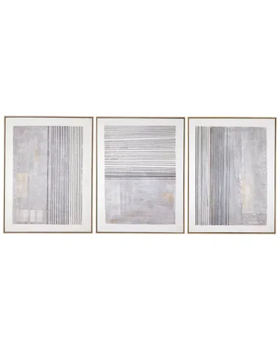 BASSETT MIRROR BASSETT MIRROR SET OF 3 RAZI FRAMED CANVAS