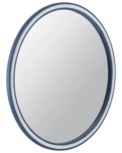 Bassett Mirror Straits Wall Mirror In Blue