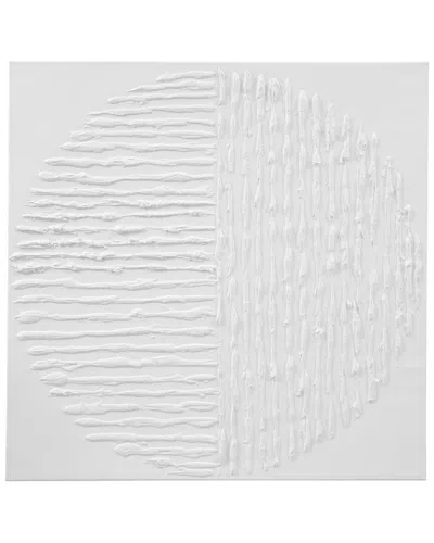 Bassett Mirror Textured Circle Canvas Art In White