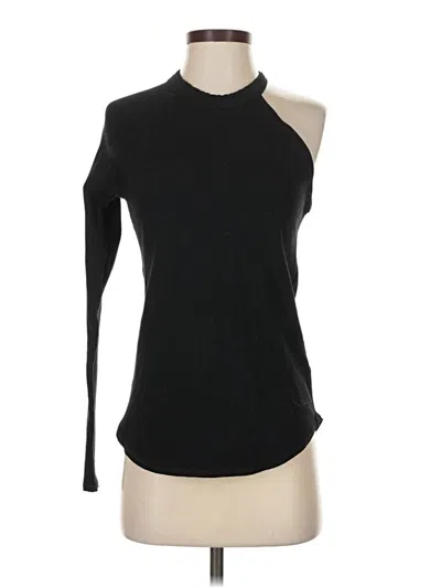 Pre-owned Bassike 3/4 Sleeve T-shirt In Black