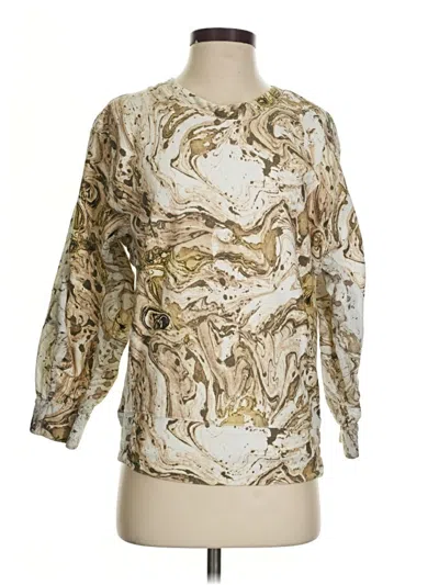 Pre-owned Bassike 3/4 Sleeve T-shirt In Gold