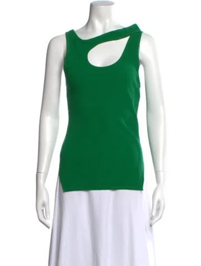 Pre-owned Bassike Asymmetrical Sweater W/ Tags In Green