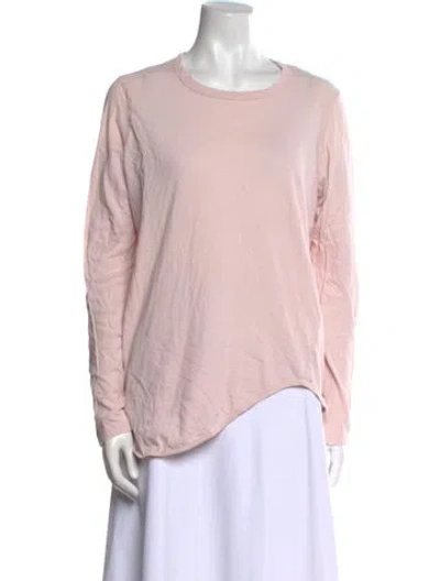 Pre-owned Bassike Crew Neck Long Sleeve Sweatshirt In Pink