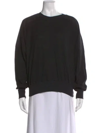 Pre-owned Bassike Crew Neck Long Sleeve Sweatshirt W/ Tags In Black
