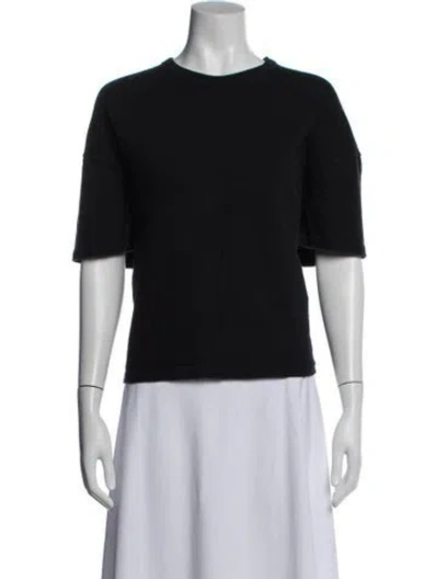 Pre-owned Bassike Crew Neck Short Sleeve T-shirt In Black