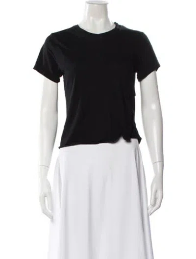 Pre-owned Bassike Crew Neck Short Sleeve T-shirt In Black
