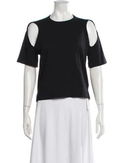 Pre-owned Bassike Crew Neck Short Sleeve T-shirt In Black
