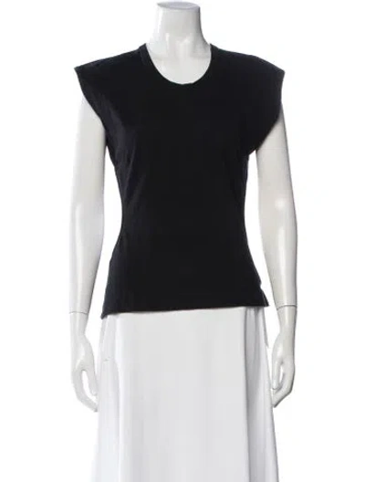 Pre-owned Bassike Crew Neck Short Sleeve T-shirt In Black