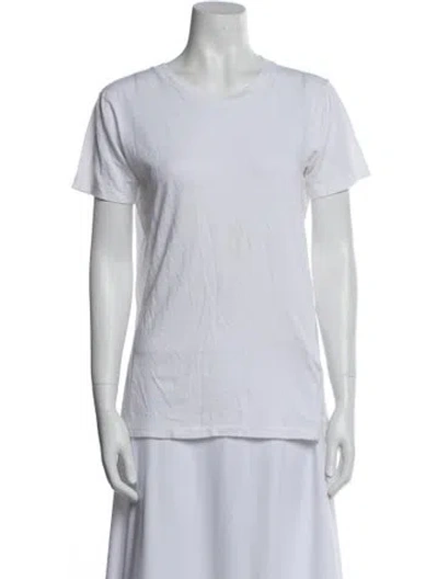 Pre-owned Bassike Crew Neck Short Sleeve T-shirt In Blue