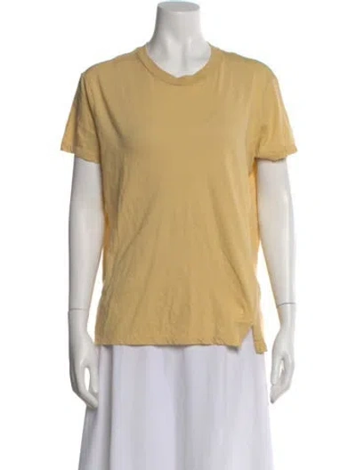 Pre-owned Bassike Crew Neck Short Sleeve T-shirt In Brown