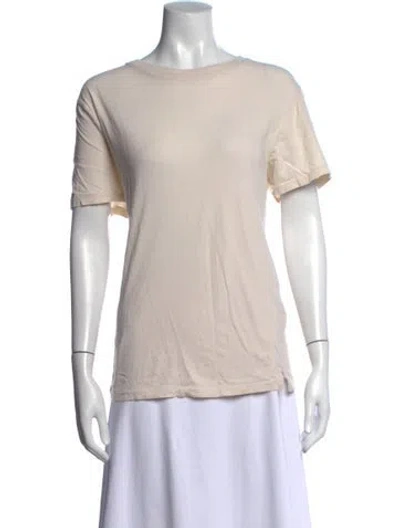 Pre-owned Bassike Crew Neck Short Sleeve T-shirt In Pink