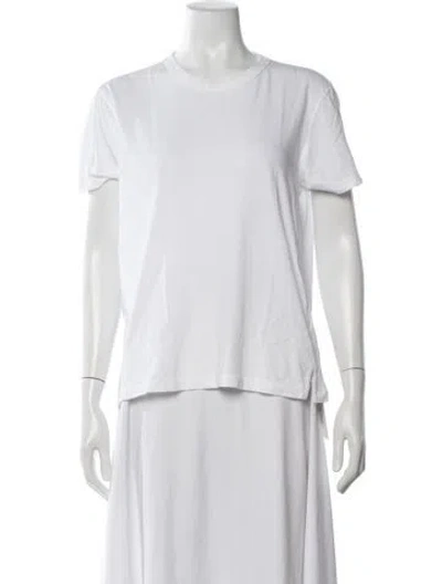 Pre-owned Bassike Crew Neck Short Sleeve T-shirt In White