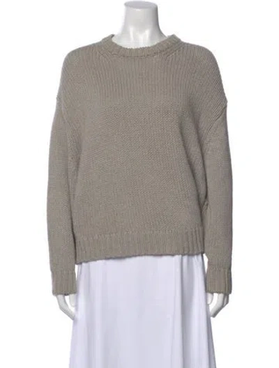 Pre-owned Bassike Crew Neck Sweater In Gray