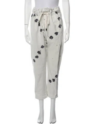 Pre-owned Bassike Graphic Print Sweatpants In Blue