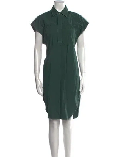 Pre-owned Bassike Knee-length Dress In Green