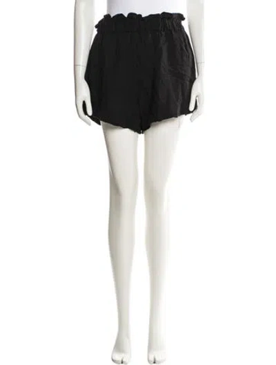 Pre-owned Bassike Linen Mini Shorts In Black