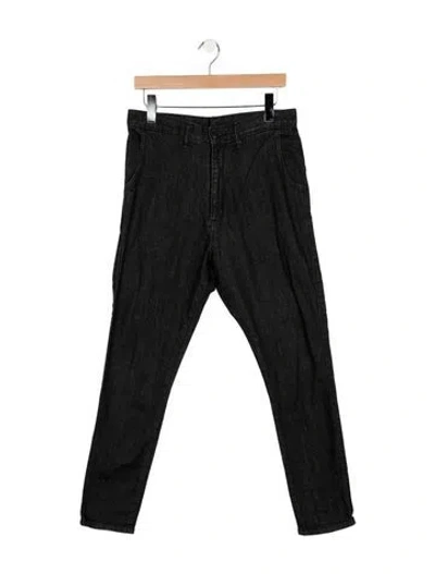 Pre-owned Bassike Mid-rise Straight Leg Jeans In Blue