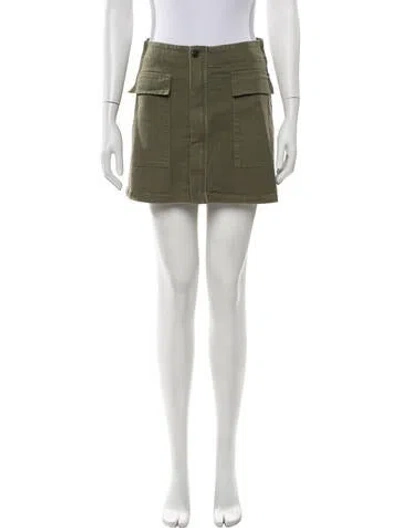 Pre-owned Bassike Mini Skirt In Green