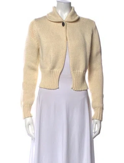 Pre-owned Bassike Open Front Sweater In Neutrals