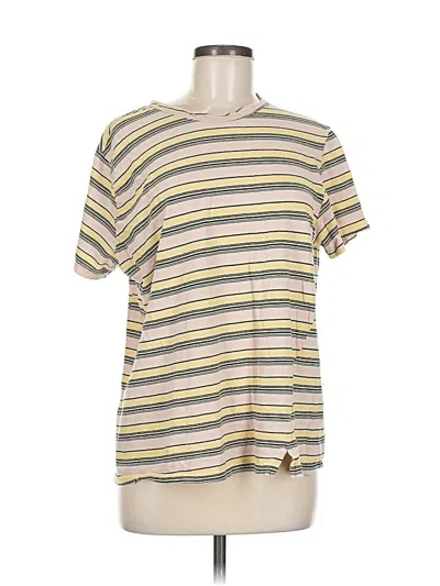 Pre-owned Bassike Short Sleeve T-shirt In Yellow
