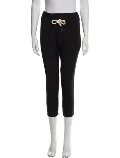 Pre-owned Bassike Straight Leg Pants In Black