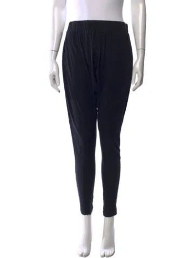 Pre-owned Bassike Straight Leg Pants In Black