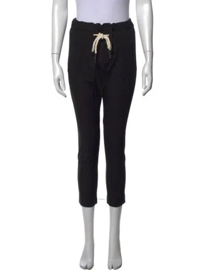 Pre-owned Bassike Straight Leg Pants In Black