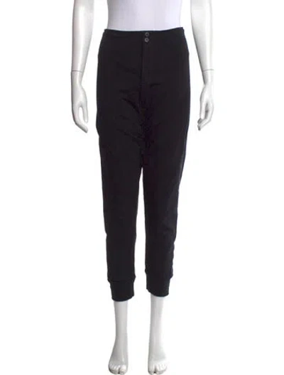 Pre-owned Bassike Straight Leg Pants In Black