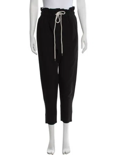 Pre-owned Bassike Straight Leg Pants In Black