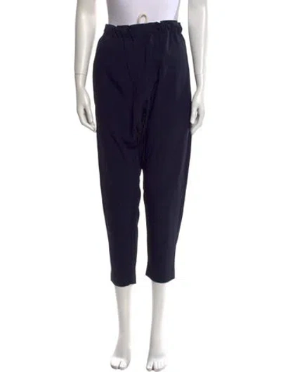 Pre-owned Bassike Straight Leg Pants In Blue