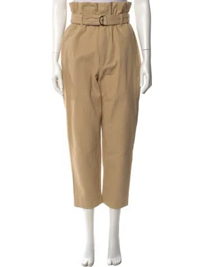 Pre-owned Bassike Straight Leg Pants In Brown