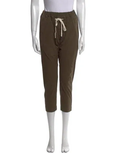 Pre-owned Bassike Straight Leg Pants In Green