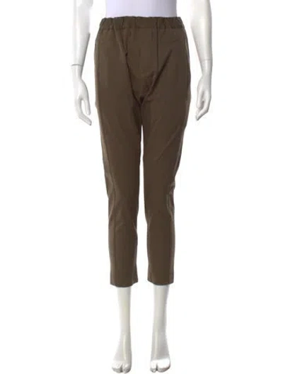 Pre-owned Bassike Straight Leg Pants In Green