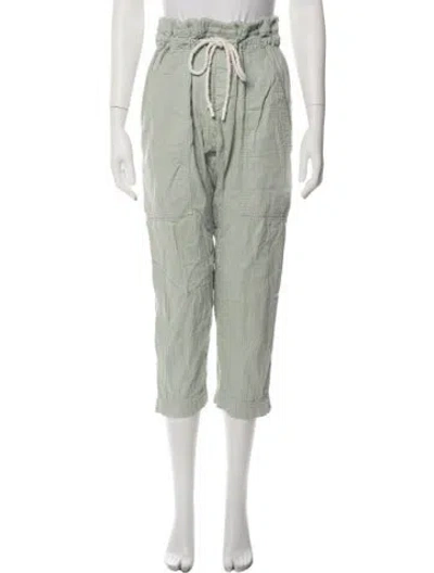 Pre-owned Bassike Straight Leg Pants In Green