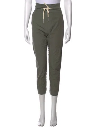 Pre-owned Bassike Straight Leg Pants In Green