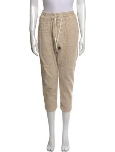 Pre-owned Bassike Straight Leg Pants In Neutral
