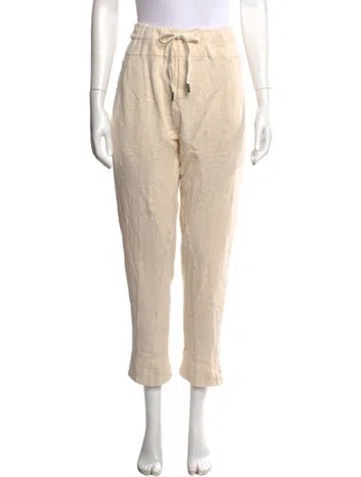 Pre-owned Bassike Straight Leg Pants In Neutral