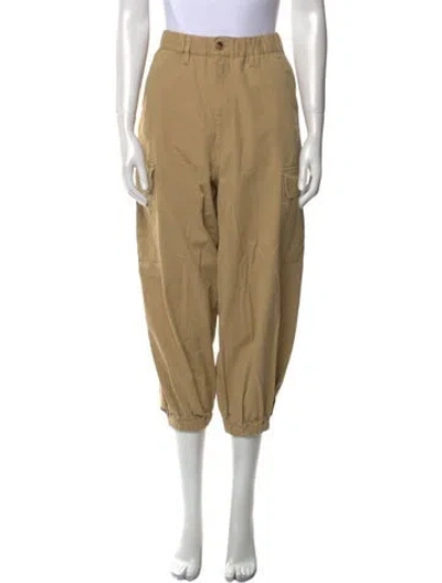 Pre-owned Bassike Straight Leg Pants In Neutrals