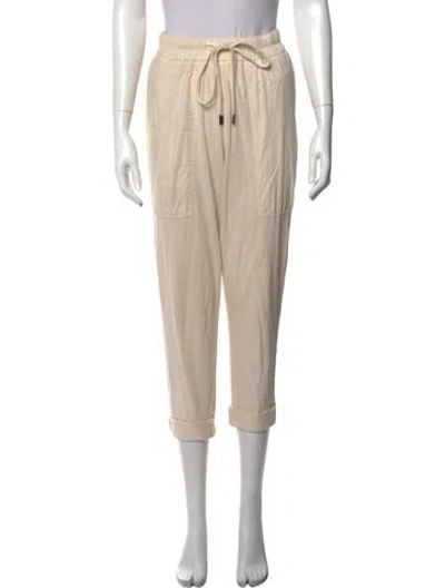 Pre-owned Bassike Straight Leg Pants In Neutrals