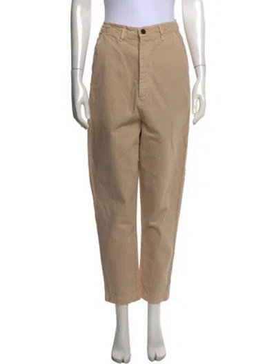 Pre-owned Bassike Straight Leg Pants In Neutrals
