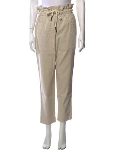 Pre-owned Bassike Straight Leg Pants In Neutrals