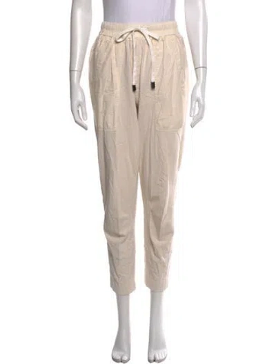 Pre-owned Bassike Straight Leg Pants In Neutrals