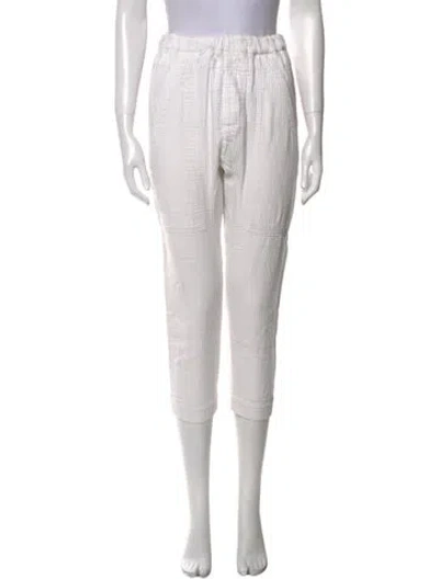 Pre-owned Bassike Straight Leg Pants In White