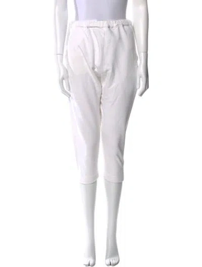 Pre-owned Bassike Straight Leg Pants In White