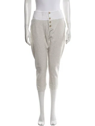 Pre-owned Bassike Straight Leg Pants In White