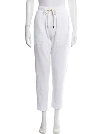 Pre-owned Bassike Straight Leg Pants In White